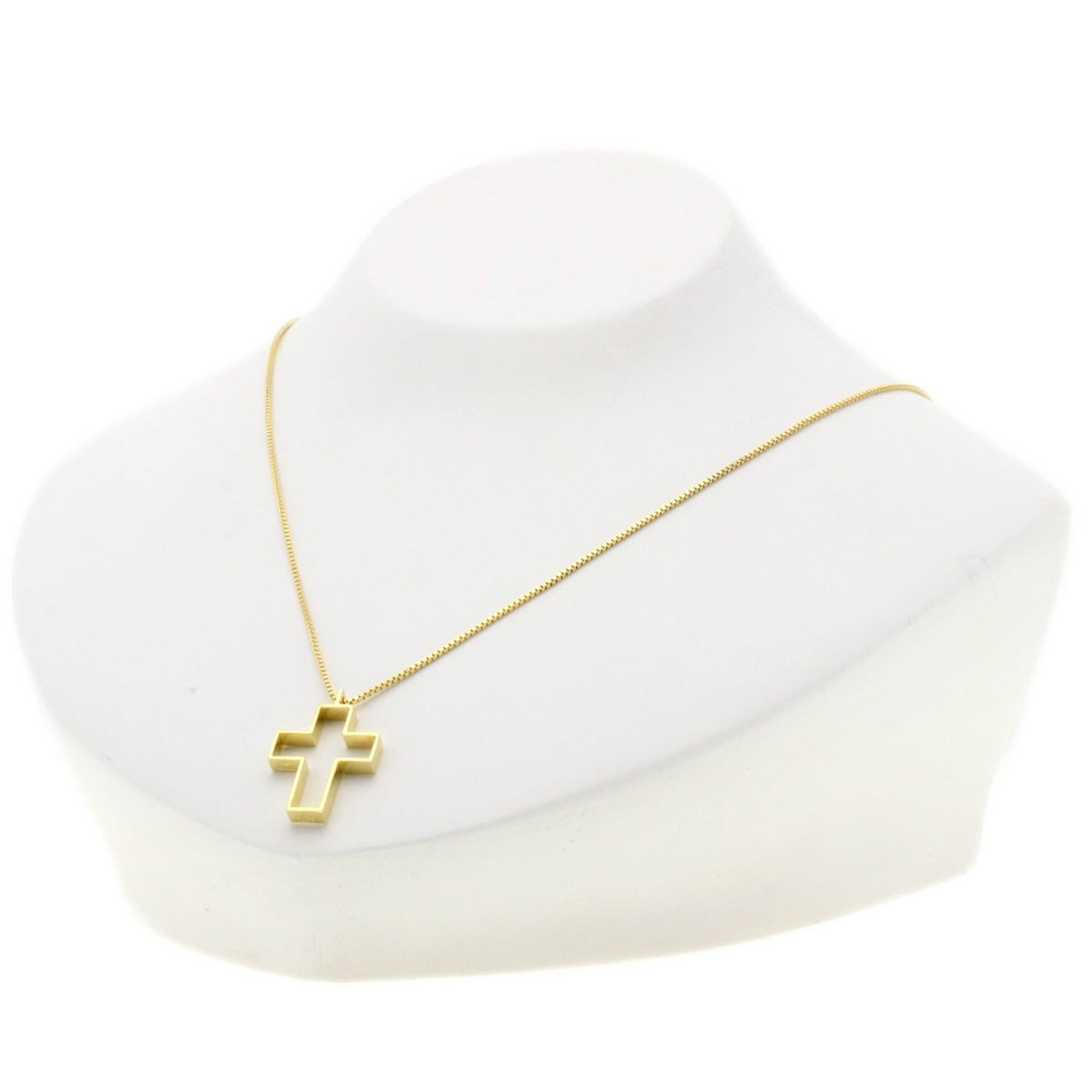 Gucci Cross Necklace K18 Yellow Gold Women's GUCCI