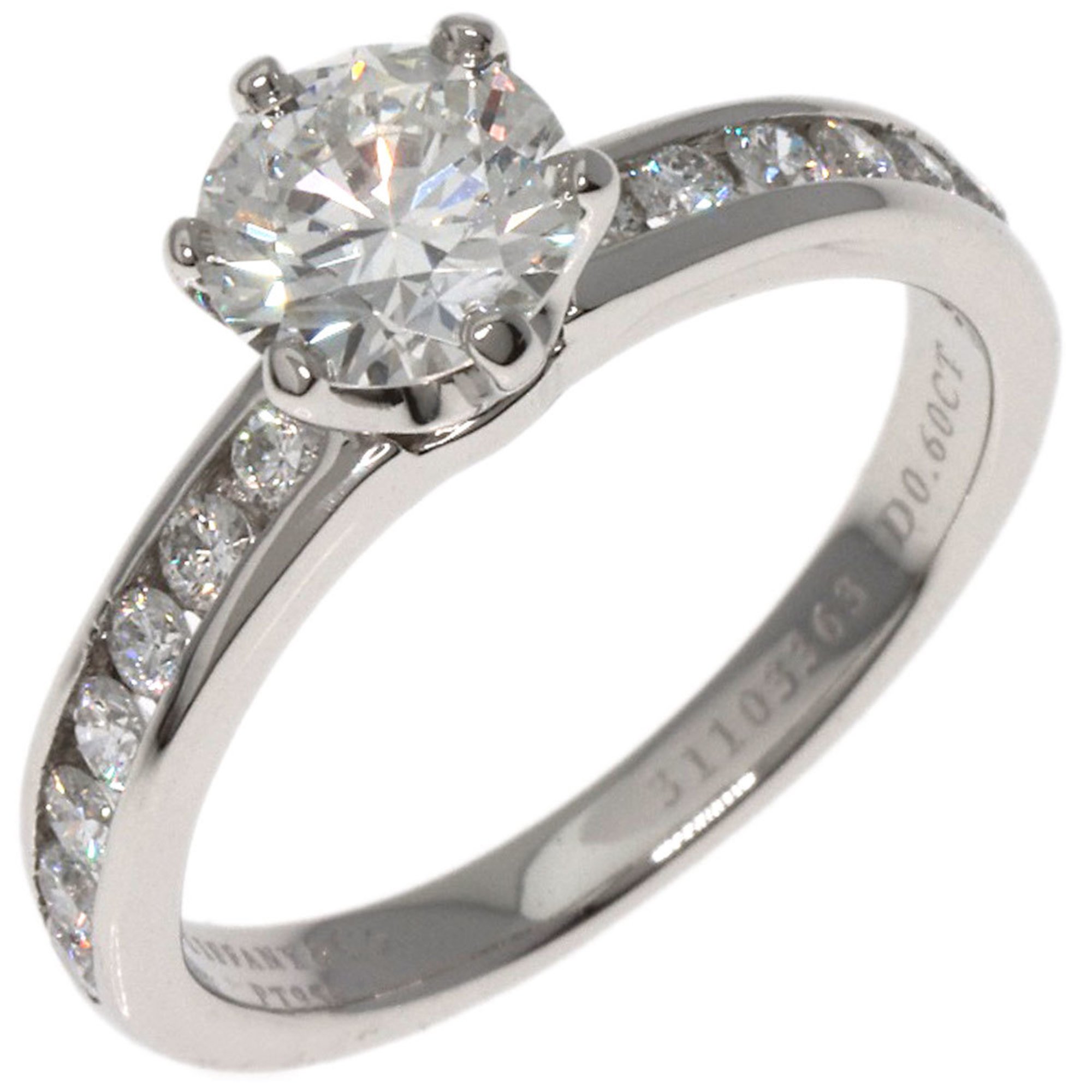 Tiffany Solitaire Channel Setting Diamond Ring, Platinum PT950, Women's, TIFFANY&Co.