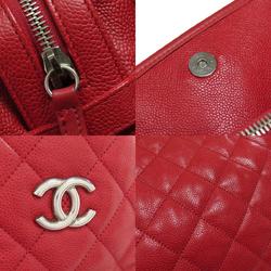 Chanel Chain Bag Coco Mark Tote Caviar Skin Women's CHANEL