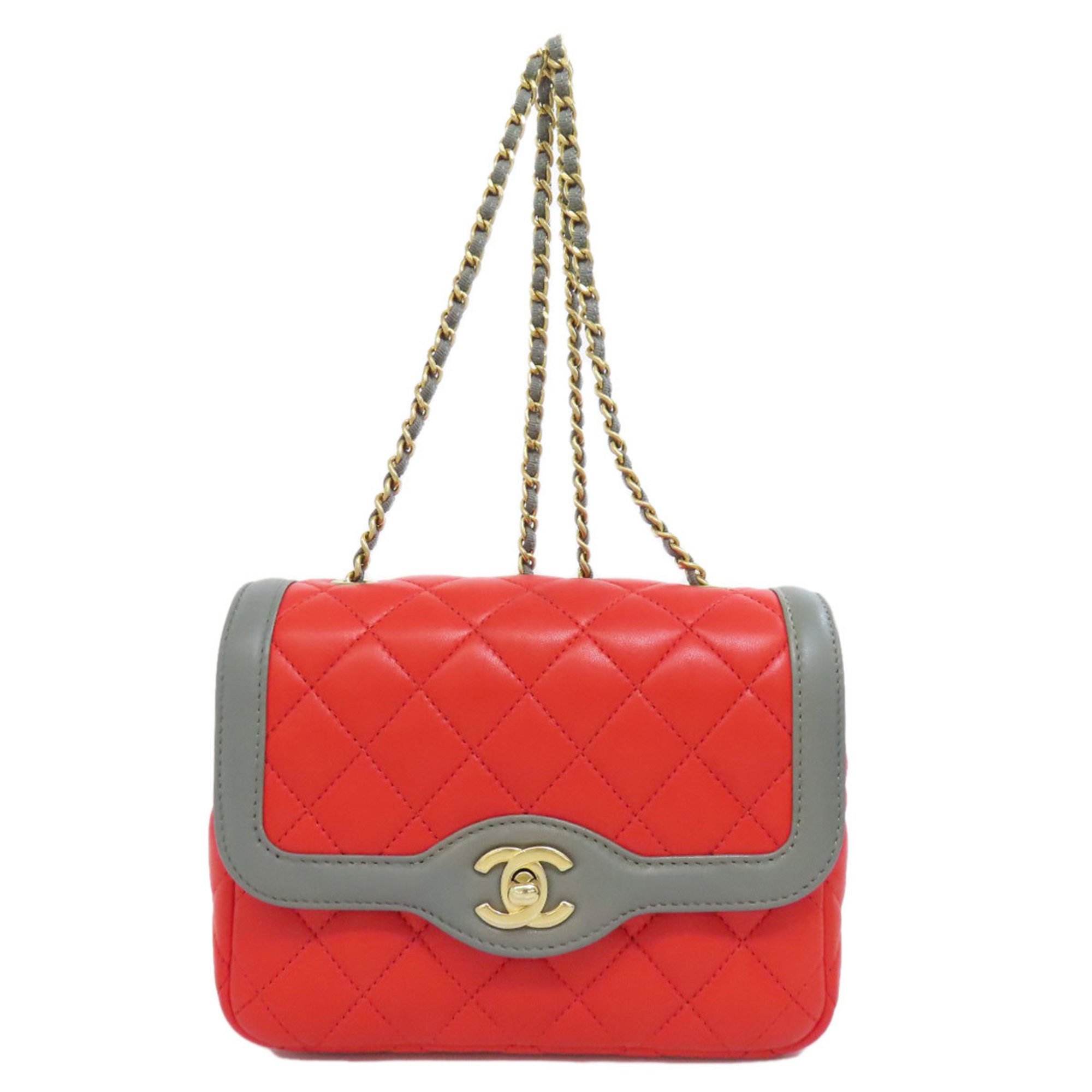 Chanel Chain Shoulder Coco Mark Bag Lambskin Women's CHANEL