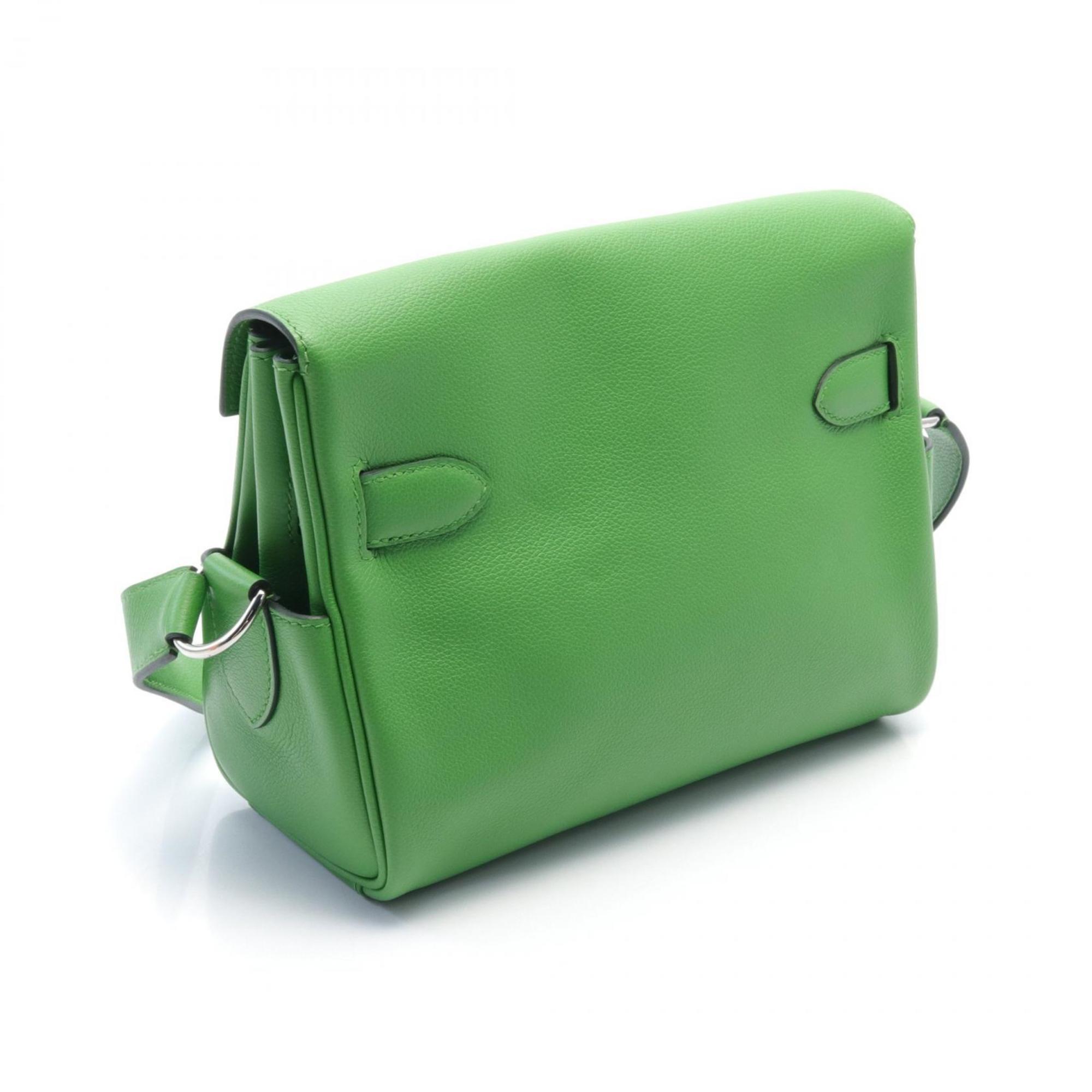 Hermes Kelly PM Shoulder Bag Evercolor Women's Green