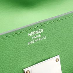 Hermes Kelly PM Shoulder Bag Evercolor Women's Green