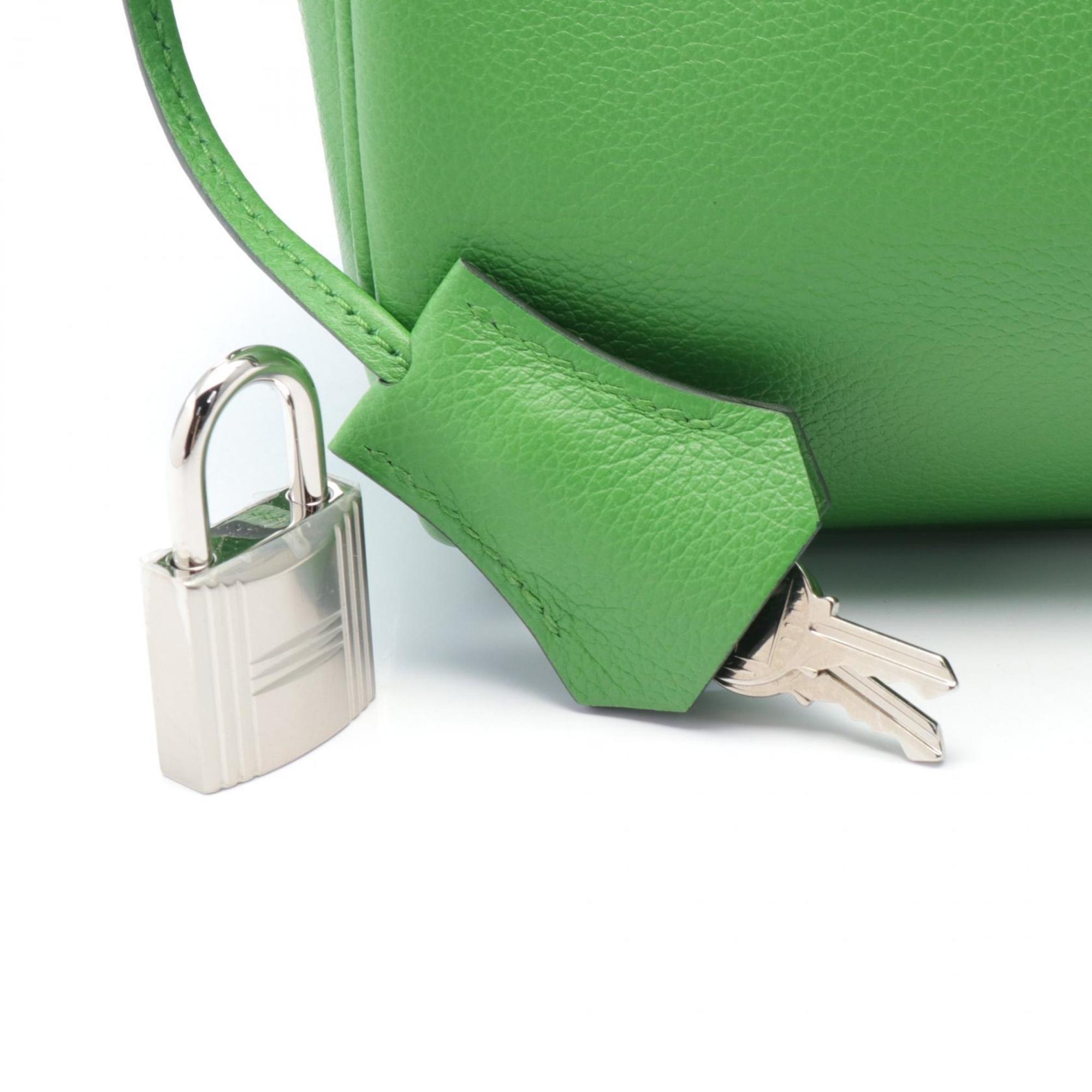 Hermes Kelly PM Shoulder Bag Evercolor Women's Green