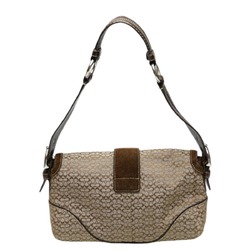 COACH shoulder bag handbag signature canvas 1463 brown