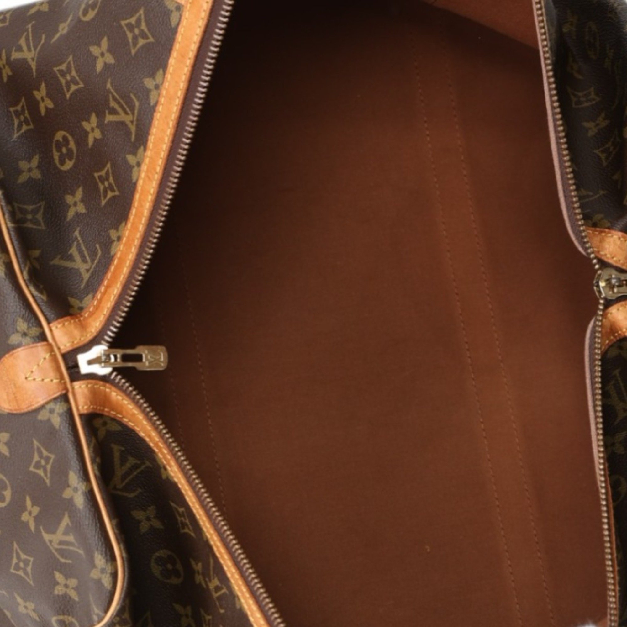 Louis Vuitton LOUIS VUITTON Boston Bag Monogram Saxe Souple 55 Canvas M41622 Brown LV