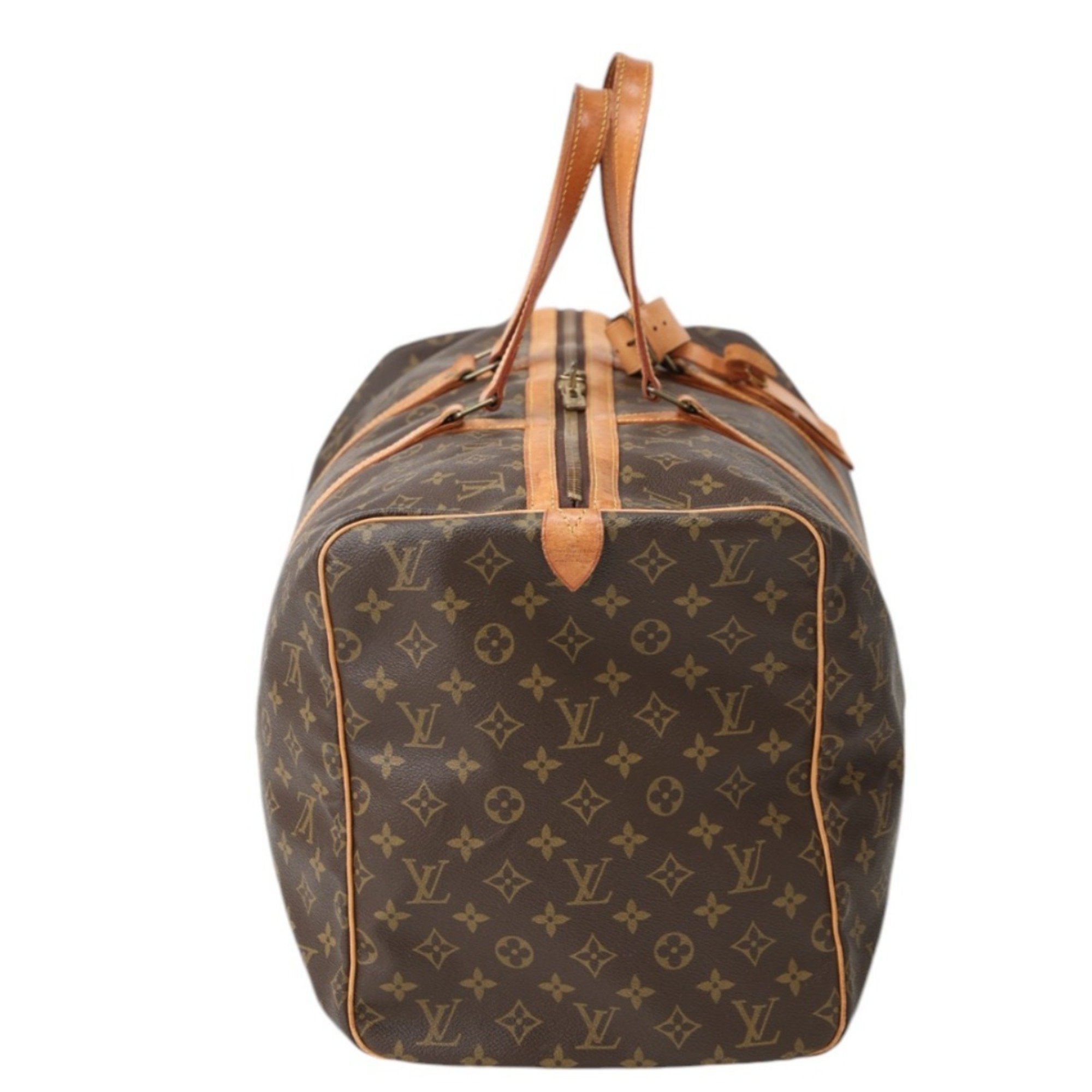 Louis Vuitton LOUIS VUITTON Boston Bag Monogram Saxe Souple 55 Canvas M41622 Brown LV