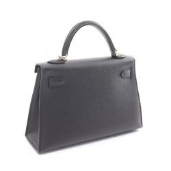 Hermes HERMES Kelly 2 Handbag Bag Epsom Leather Women's Black 071302CC