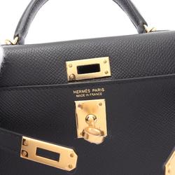 Hermes HERMES Kelly 2 Handbag Bag Epsom Leather Women's Black 071302CC