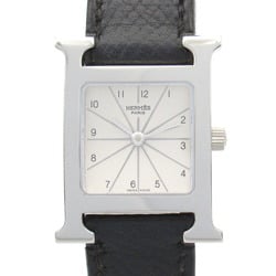 Hermes HERMES H Watch Wristwatch Stainless Steel Leather Strap Women's Silver HH1.210