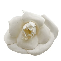 CHANEL Brooch Corsage Camellia White