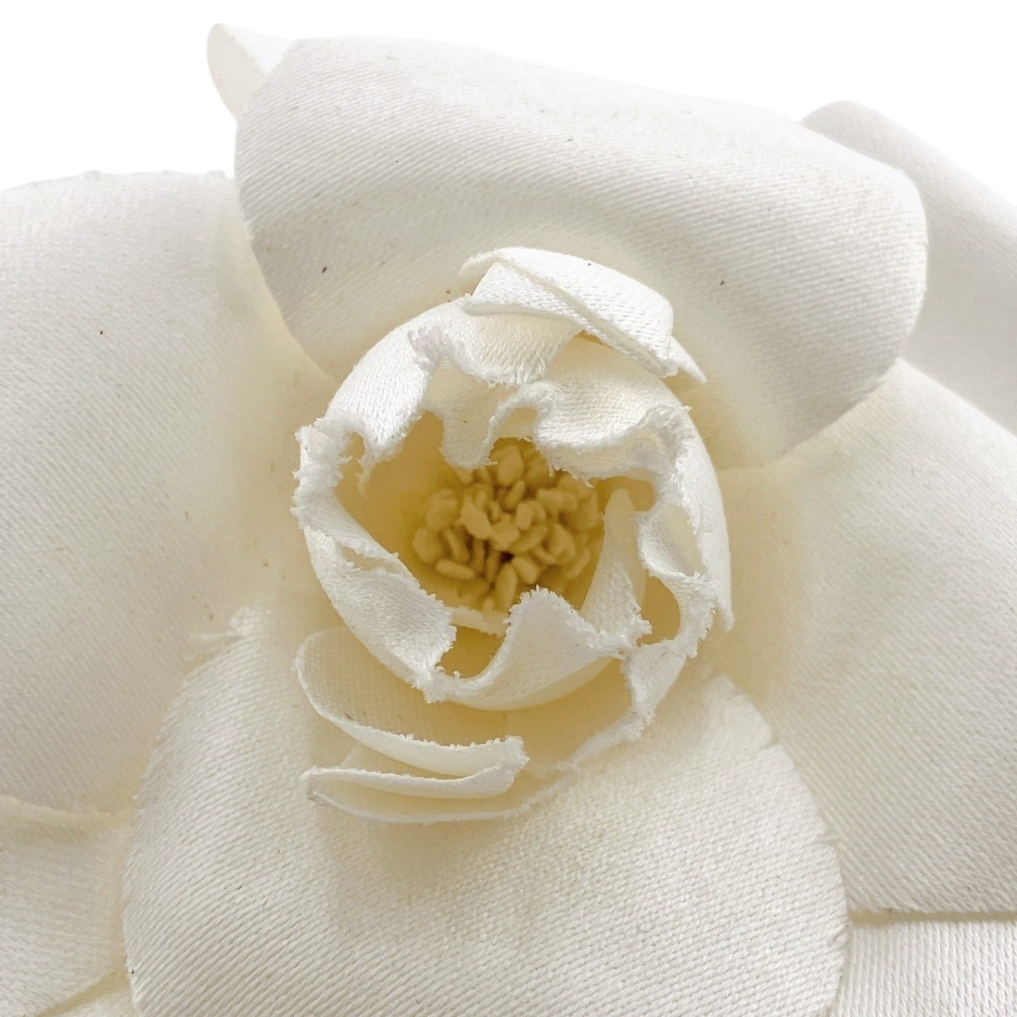 CHANEL Brooch Corsage Camellia White