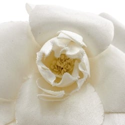 CHANEL Brooch Corsage Camellia White