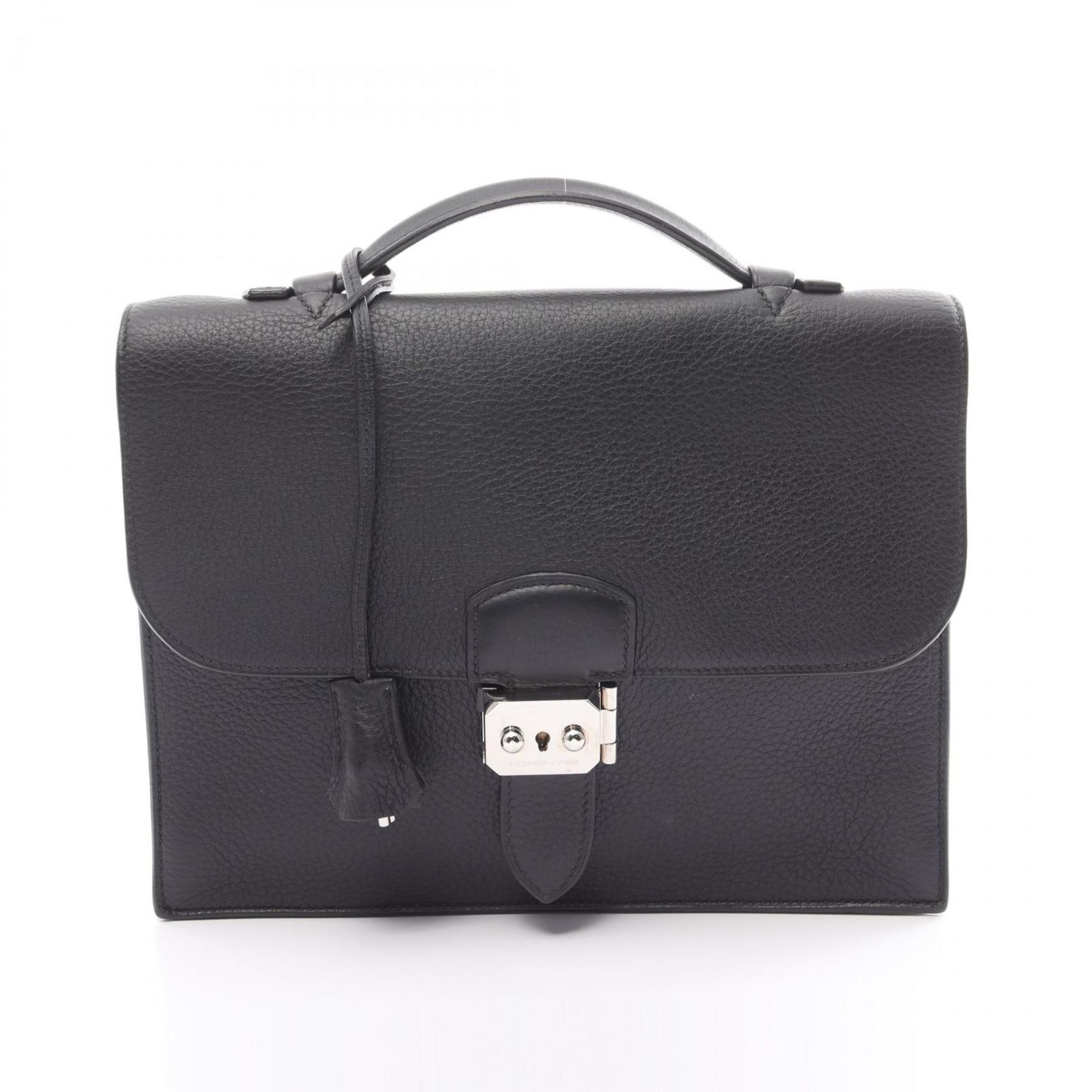 Hermes HERMES Sac a Depeche 27 Bag Taurillon Clemence Men's Black