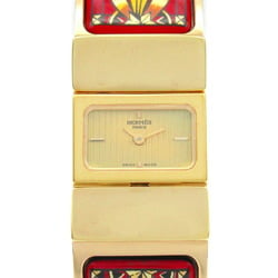 Hermes HERMES Loke Watch GP (Gold Plated) Ladies Gold LO1.201