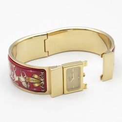 Hermes HERMES Loke Watch GP (Gold Plated) Ladies Gold LO1.201