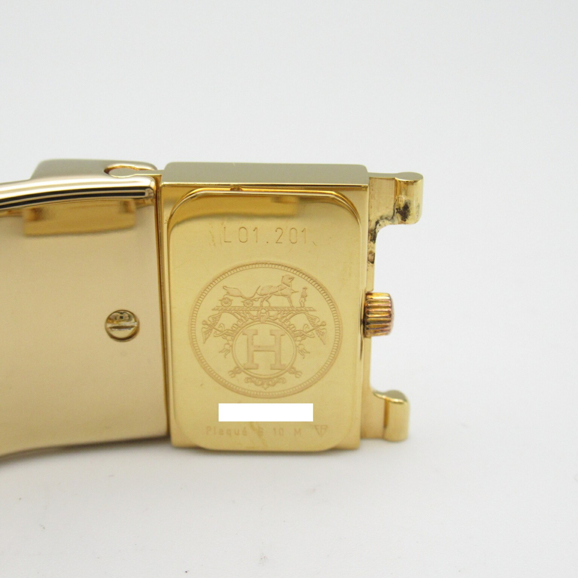 Hermes HERMES Loke Watch GP (Gold Plated) Ladies Gold LO1.201