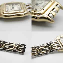 CARTIER Panthere Art Deco 150th Anniversary Model Wristwatch K18 (Yellow Gold) Stainless Steel Ladies Silver W25046S1