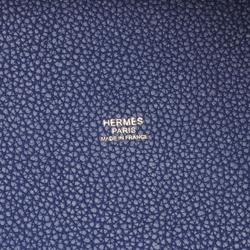 Hermes HERMES Picotin Lock MM Blue Navy Handbag Bag Taurillon Clemence Women's