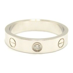 Cartier Love Ring 1P Diamond K18WG (White Gold) Ladies Clear