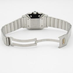 Cartier Santos Galbe LM Watch, K18 (yellow gold), stainless steel, ladies, white, 2961