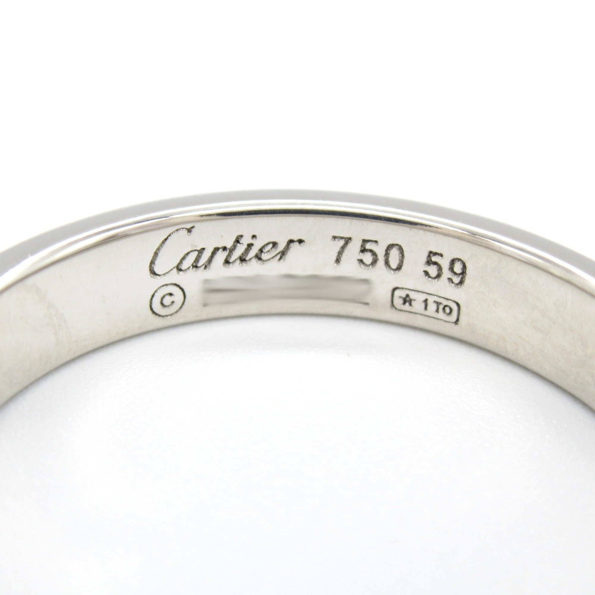 Cartier Happy Birthday Ring, K18WG (White Gold), Men's, Women's, Silver