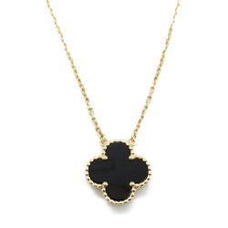 Van Cleef & Arpels Alhambra Onyx Necklace K18 (yellow gold) Women's Black