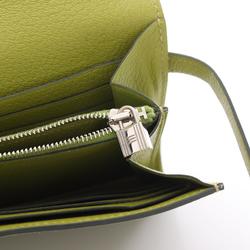 Hermes HERMES Kelly Wallet Bi-fold Long Chevre Women's Green