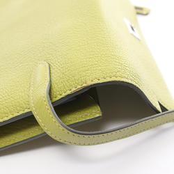 Hermes HERMES Kelly Wallet Bi-fold Long Chevre Women's Green