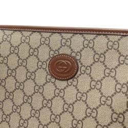 Gucci Interlocking G GG Supreme Second Bag Clutch Coated Canvas Leather Men's Beige Brown 67295692TCG8563