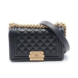 CHANEL Boy Chanel Small Matelasse Shoulder Bag Caviar Skin (Grained Calf) Women's Black A67085