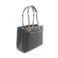 CHANEL Matelasse Grand GST Tote Bag, Caviar Skin, Women's, Black, A50995