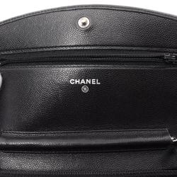 CHANEL Coco Mark Shoulder Bag Caviar Skin (Grained Calf) Women's Black