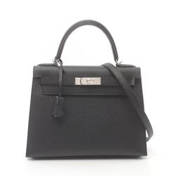 Hermes Kelly 28 Handbag Bag Epsom Leather Women's Black 042319CK