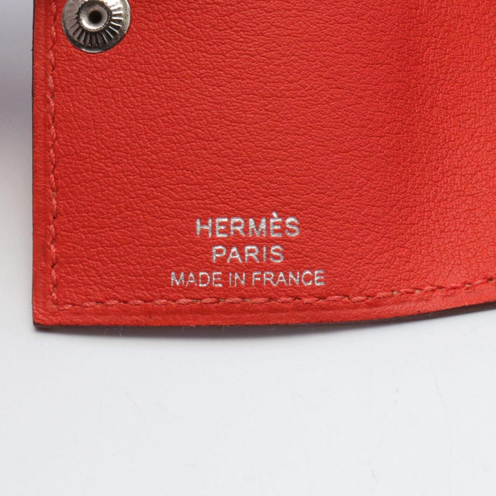 Hermes HERMES Ulysse Nano Verso Gold Capucines Charm Togo Veau Swift Ladies Brown Orange