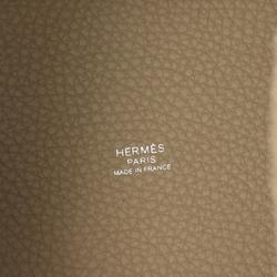 Hermes HERMES Picotin Lock PM Beige Marfa Handbag Bag Taurillon Clemence Women's 056289CK