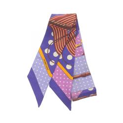 Hermes HERMES Twilly Click Clack Dot Scarf Silk Women's Purple Multicolor