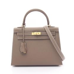 Hermes HERMES Kelly 25 Etoupe Handbag Bag Epsom Leather Women's Brown