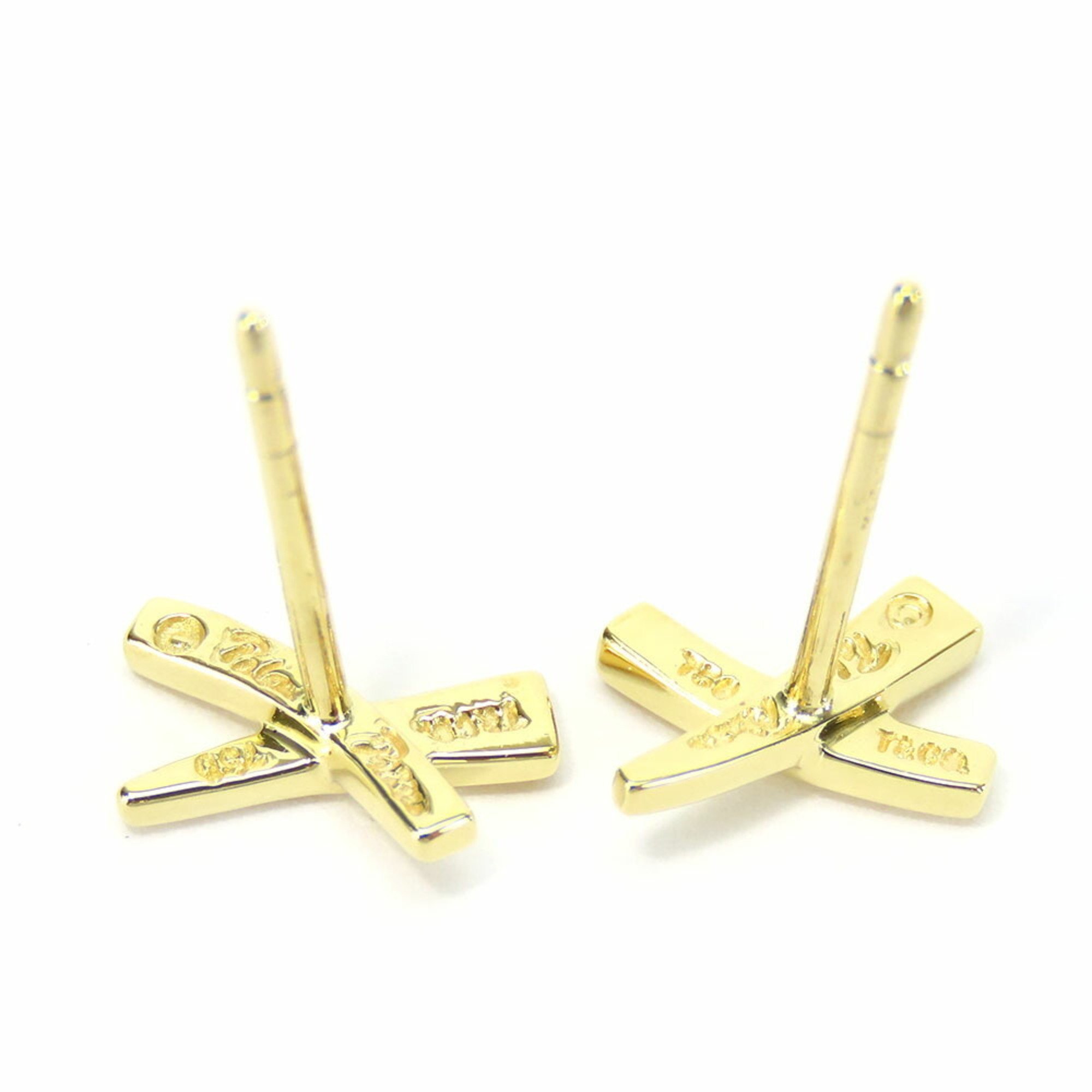 Tiffany Earrings Kiss X K18YG Approx. 1.5g Yellow Gold Paloma Picasso Women's TIFFANY&Co.