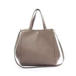 CELINE Small Fold Cabas Tote Bag Leather Women's Beige 194073