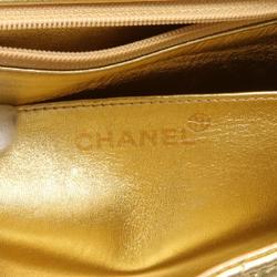 CHANEL Matelasse Shoulder Bag Leather Women's Gold