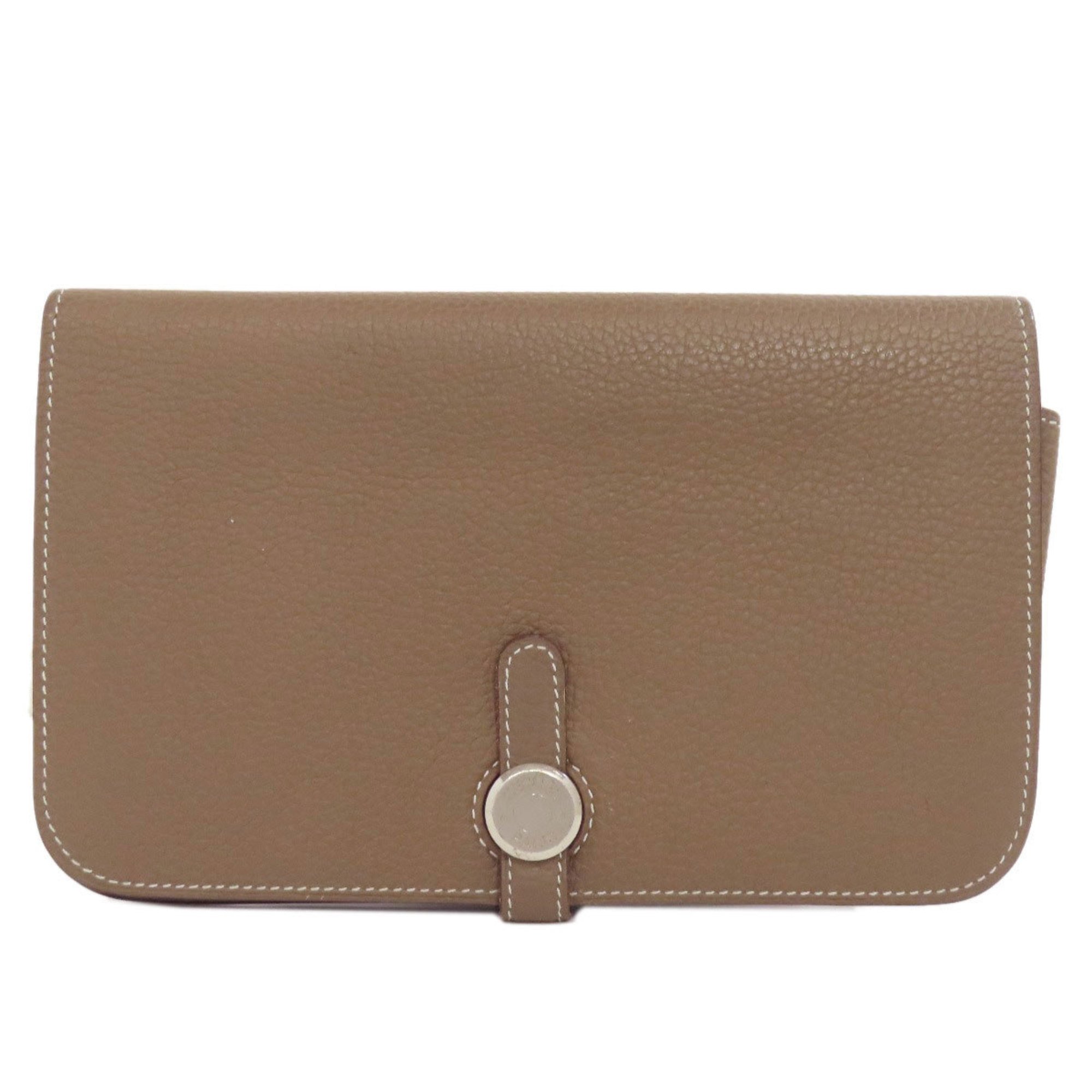 Hermes Dogon GM Etoupe Long Wallet Togo Women's HERMES