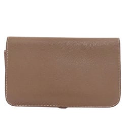 Hermes Dogon GM Etoupe Long Wallet Togo Women's HERMES