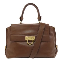 Salvatore Ferragamo Gancini hardware handbag leather women's