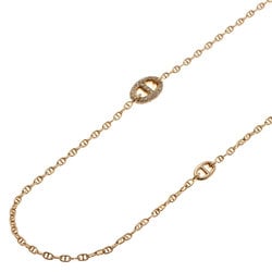 Hermes Chaine d'Ancre Diamond Necklace K18 Pink Gold Women's HERMES