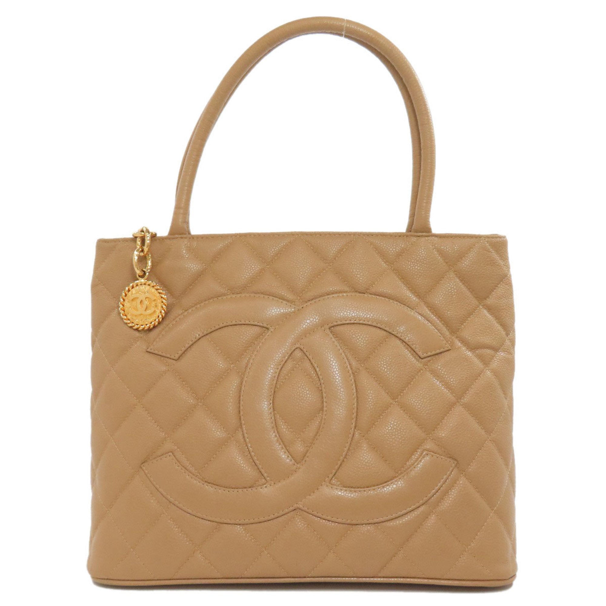 CHANEL Reproduction Tote Bag Caviar Skin Women's