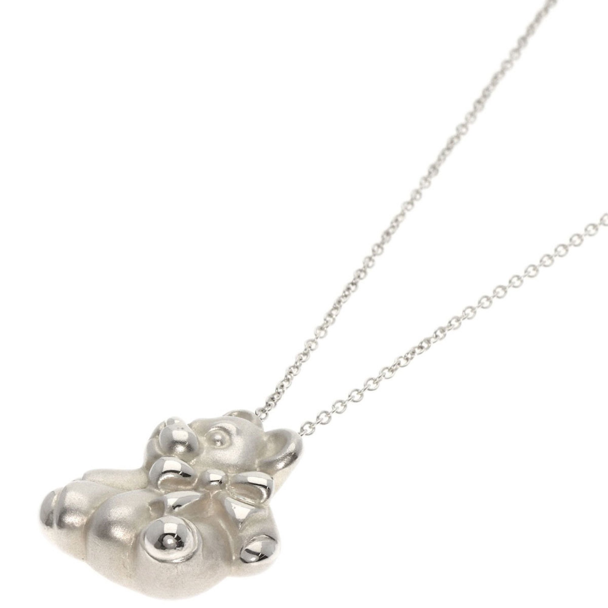 Tiffany Teddy Bear Necklace Silver Women's TIFFANY&Co.