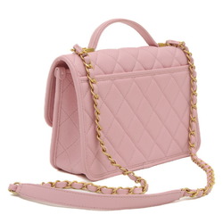 Chanel Matelasse Caviar Skin Chain Shoulder Bag Pink