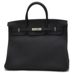 Hermes Birkin 40 Togo Handbag Black W Engraved