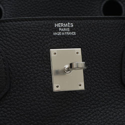 Hermes Birkin 40 Togo Handbag Black W Engraved