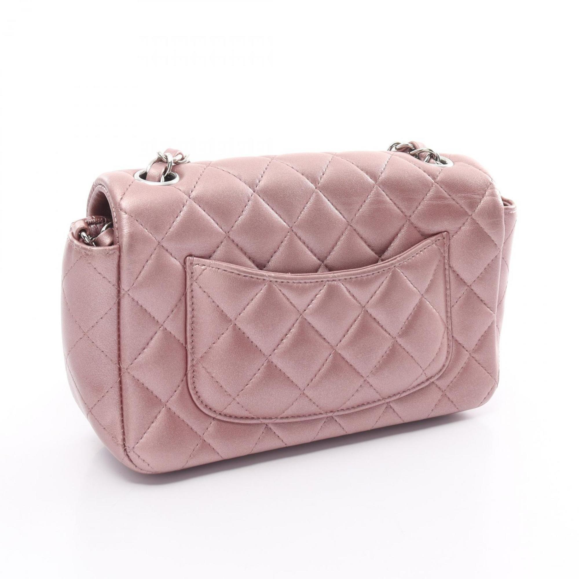 CHANEL Matelasse Shoulder Bag Leather Women's Pink 24515298